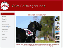 Tablet Screenshot of oerv-rettungshunde.com